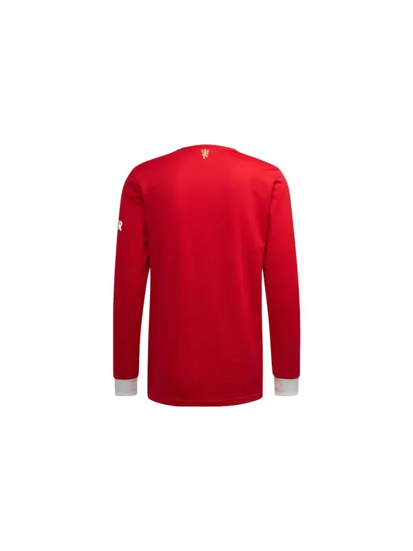 Футболка manchester united 21 22 домашняя футболка с длинным рукавом Adidas — изображение 2 из 4, красный