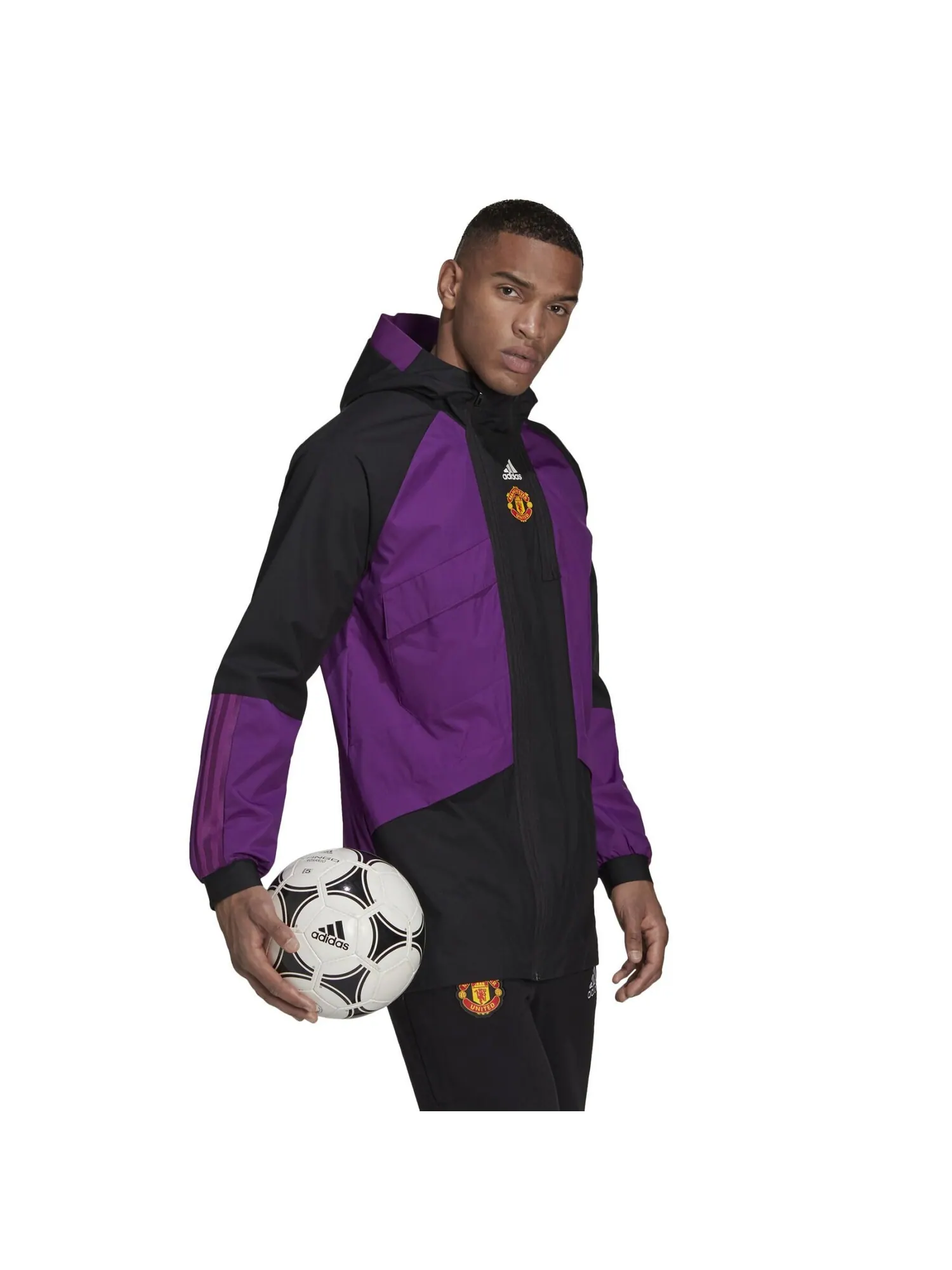 Куртка Adidas Manchester United Travel Drill — изображение 3 из 10, фиолетовый