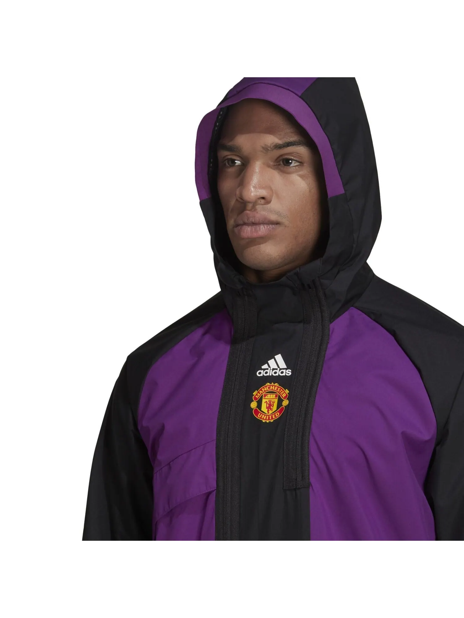 Куртка Adidas Manchester United Travel Drill — изображение 7 из 10, фиолетовый