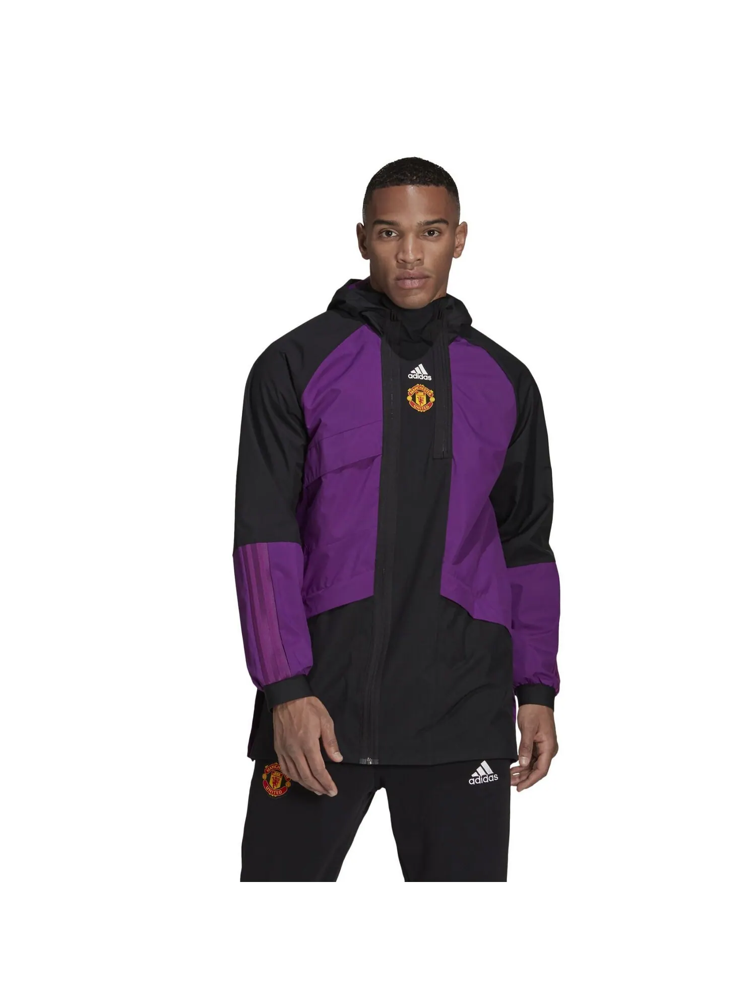 Куртка Adidas Manchester United Travel Drill — изображение 8 из 10, фиолетовый