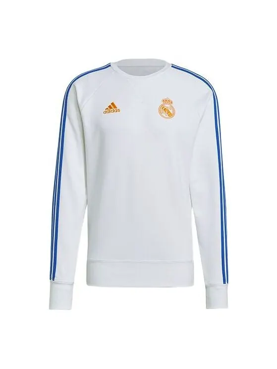 Толстовка Men's adidas Real Real Madrid Soccer/Football Training Sports Round Neck Pullover White — изображение 1 из 4