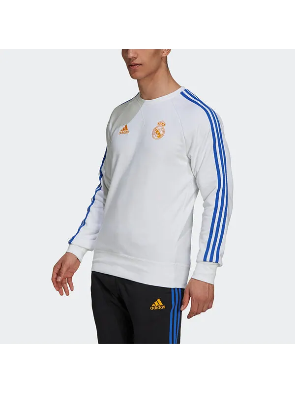Толстовка Men's adidas Real Real Madrid Soccer/Football Training Sports Round Neck Pullover White — изображение 2 из 4