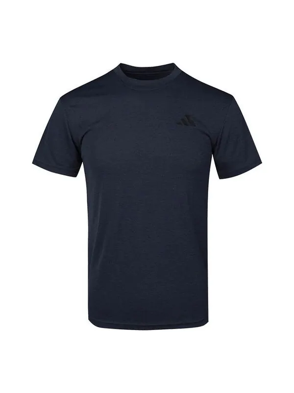 Футболка bar tech tee round neck navy blue Adidas — изображение 1 из 2, синий