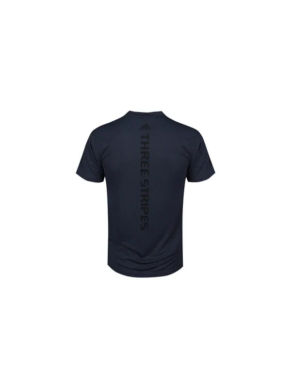 Футболка bar tech tee round neck navy blue Adidas — изображение 2 из 2, синий
