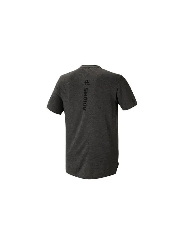 Футболка 3-bar tech tee logo sports short sleeve black Adidas — изображение 2 из 2, черный