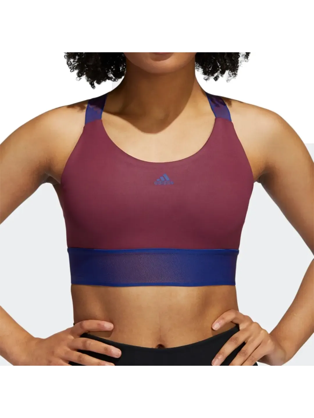 Бюстгальтер (WMNS) adidas Believe This Medium-Support Workout Bra 'Copper Blue' — изображение 2 из 3, медь