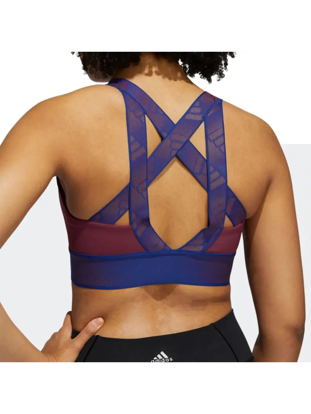 Бюстгальтер (WMNS) adidas Believe This Medium-Support Workout Bra 'Copper Blue' — изображение 3 из 3, медь