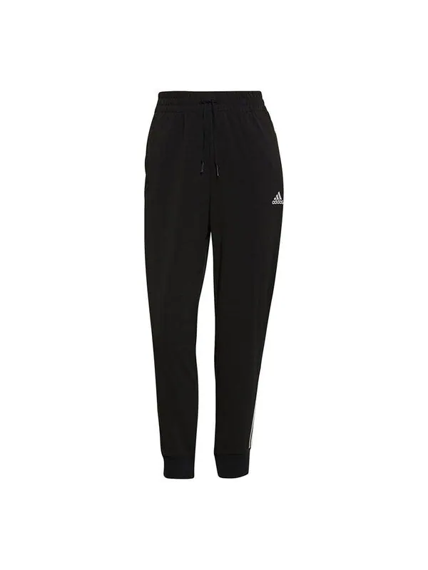 Брюки essentials 3-stripes 7/8 pants 'black' Adidas — изображение 1 из 1, черный