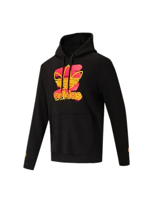 Толстовка originals big logo printed sports sweatshirt men's black Adidas — изображение 1 из 2, черный