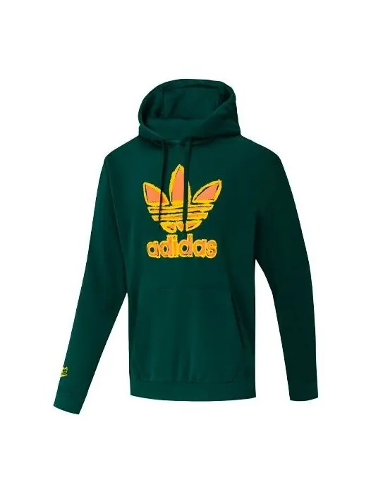 Толстовка adidas originals Large Logo Printing Forest Green — изображение 1 из 2, зеленый