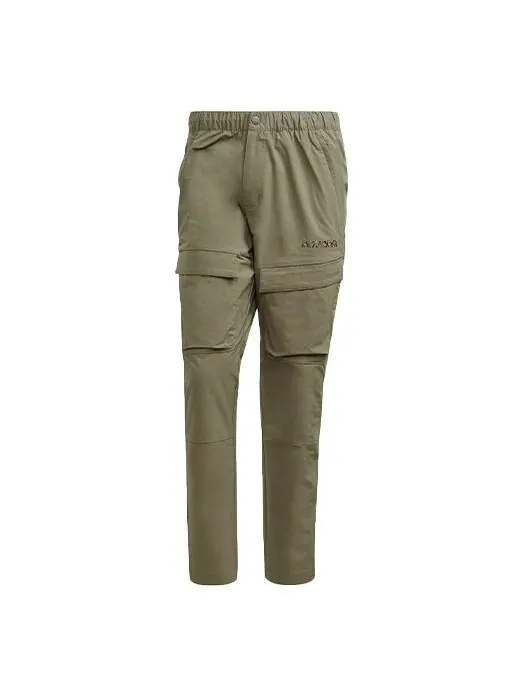 Спортивные штаны adidas Loose Logo Alphabet Zipper Sports Pants Green — изображение 1 из 4, зеленый