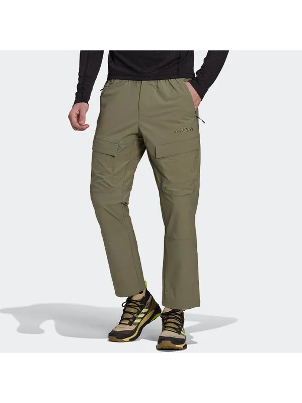 Спортивные штаны adidas Loose Logo Alphabet Zipper Sports Pants Green — изображение 2 из 4, зеленый