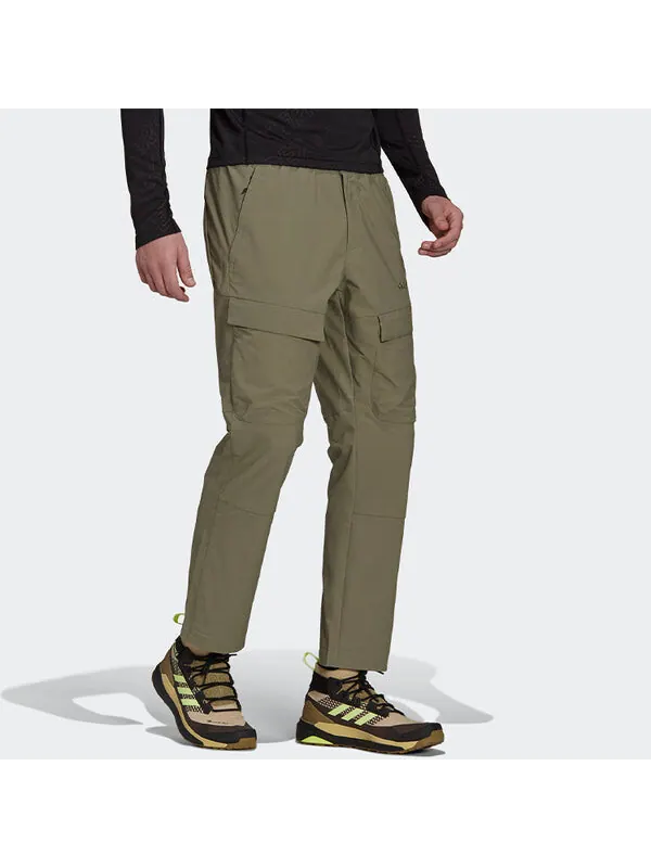 Спортивные штаны adidas Loose Logo Alphabet Zipper Sports Pants Green — изображение 4 из 4, зеленый