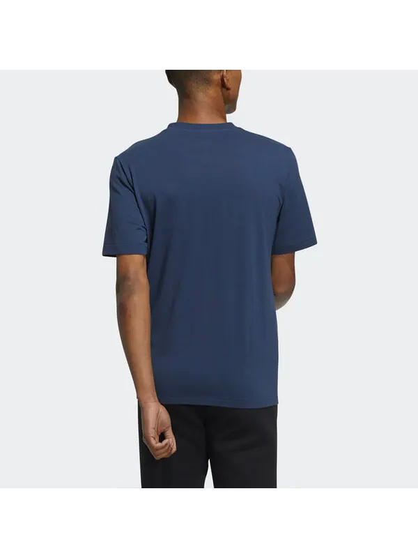 Футболка Men's adidas neo Pattern Cartoon Printing Sports Round Neck Short Sleeve Navy Blue T-Shirt — изображение 3 из 4