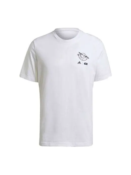 Футболка Men's adidas x Star War Crossover Back Print Athleisure Casual Sports Short Sleeve White — изображение 1 из 4