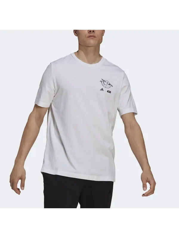 Футболка Men's adidas x Star War Crossover Back Print Athleisure Casual Sports Short Sleeve White — изображение 3 из 4
