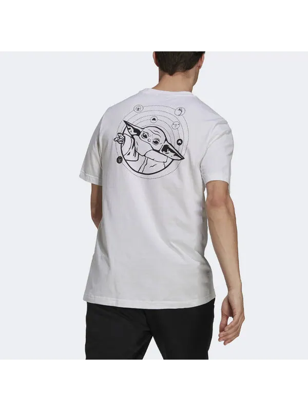 Футболка Men's adidas x Star War Crossover Back Print Athleisure Casual Sports Short Sleeve White — изображение 4 из 4