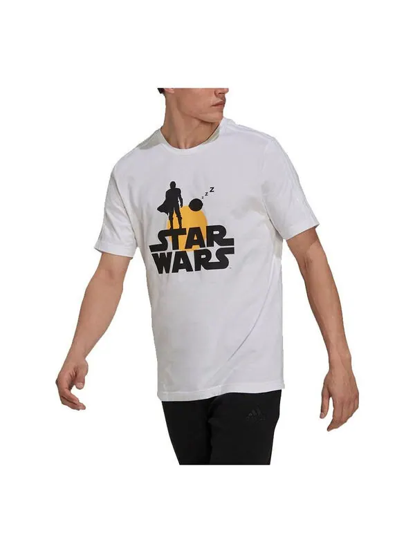 Футболка star war subject printing sports short sleeve white Adidas — изображение 1 из 3, белый