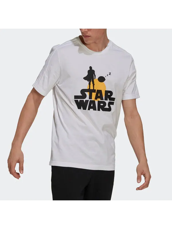 Футболка star war subject printing sports short sleeve white Adidas — изображение 3 из 3, белый