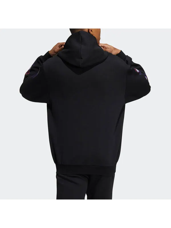 Толстовка adidas neo M Ssfv2 Basketball Printing Sports Pullover Black — изображение 3 из 4, черный