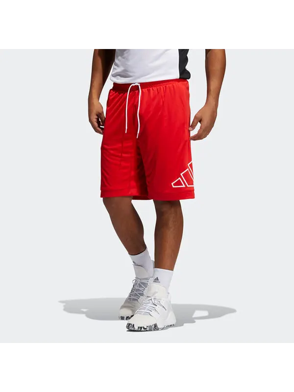 Шорты big logo short logo printing sports shorts red Adidas — изображение 2 из 4, красный