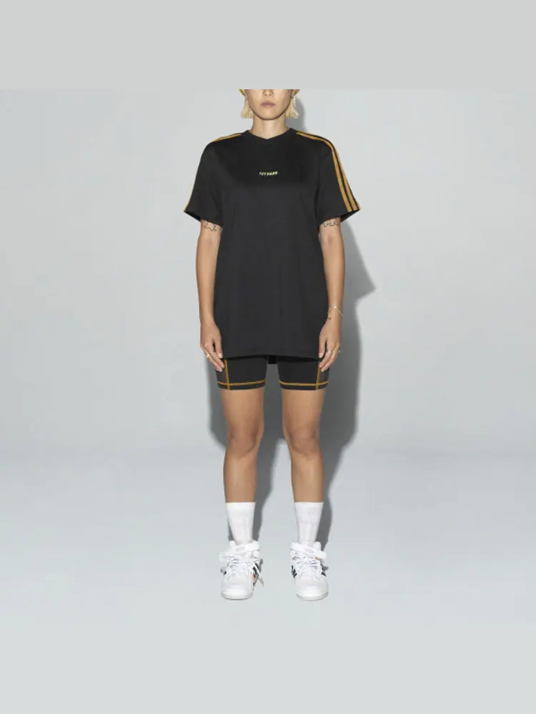 Футболка adidas originals x Ivy Park 4 Crossover Embroidered Logo Round Neck Short Sleeve Black T-Shirt — изображение 5 из 7