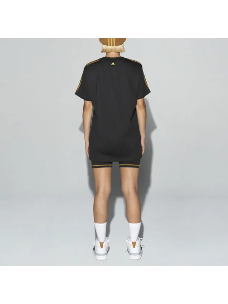 Футболка adidas originals x Ivy Park 4 Crossover Embroidered Logo Round Neck Short Sleeve Black T-Shirt — изображение 6 из 7