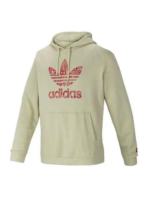 Толстовка adidas originals Logo Athleisure Casual Sports Pullover Green — изображение 1 из 2, зеленый