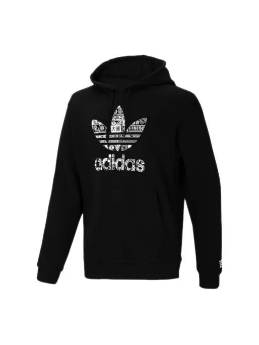 Толстовка adidas originals Logo Athleisure Casual Sports Pullover Black — изображение 1 из 1, черный