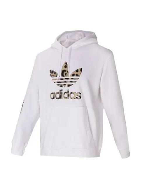 Толстовка adidas originals Leopard print Printing Logo Sports White — изображение 1 из 2, белый