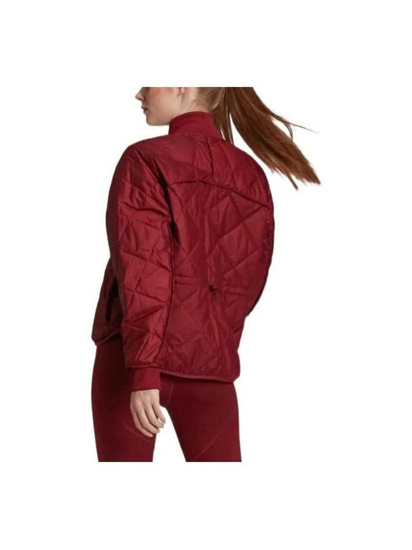 (WMNS) Легкая стеганая куртка Adidas Karlie Kloss — изображение 2 из 3, бордовый