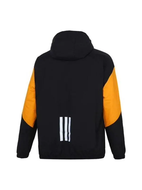 Куртка обратно к спортивной куртке Adidas — изображение 2 из 4, черный/оранжевый