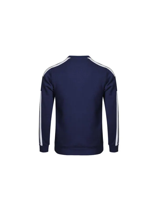 Толстовка round neck pullover long sleeves blue Adidas — изображение 2 из 4, синий
