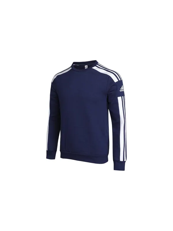 Толстовка round neck pullover long sleeves blue Adidas — изображение 3 из 4, синий