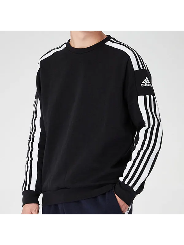 Толстовка adidas Round Neck Pullover Long Sleeves Black — изображение 3 из 4, черный
