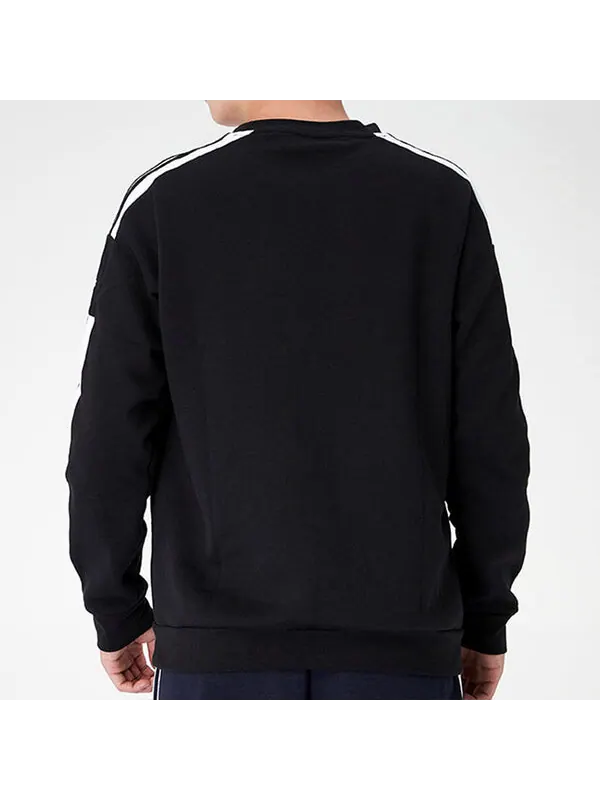 Толстовка adidas Round Neck Pullover Long Sleeves Black — изображение 4 из 4, черный