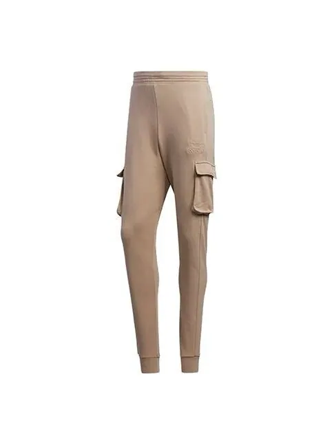 Спортивные штаны adidas originals Embossed Pant Cargo Pocket Bundle Feet Casual Sports Pants Khaki — изображение 1 из 4
