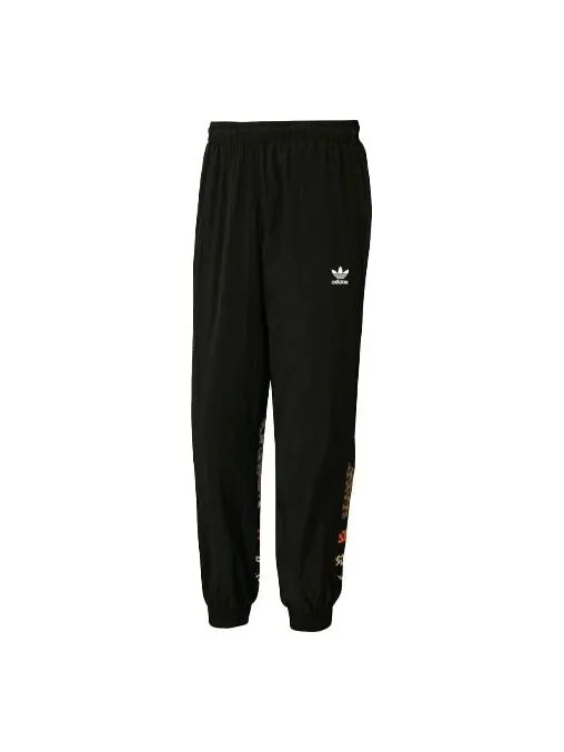 Спортивные штаны adidas originals x Atmos Crossover Leopard print Logo Bundle Feet Sports Pants — изображение 1 из 4, черный