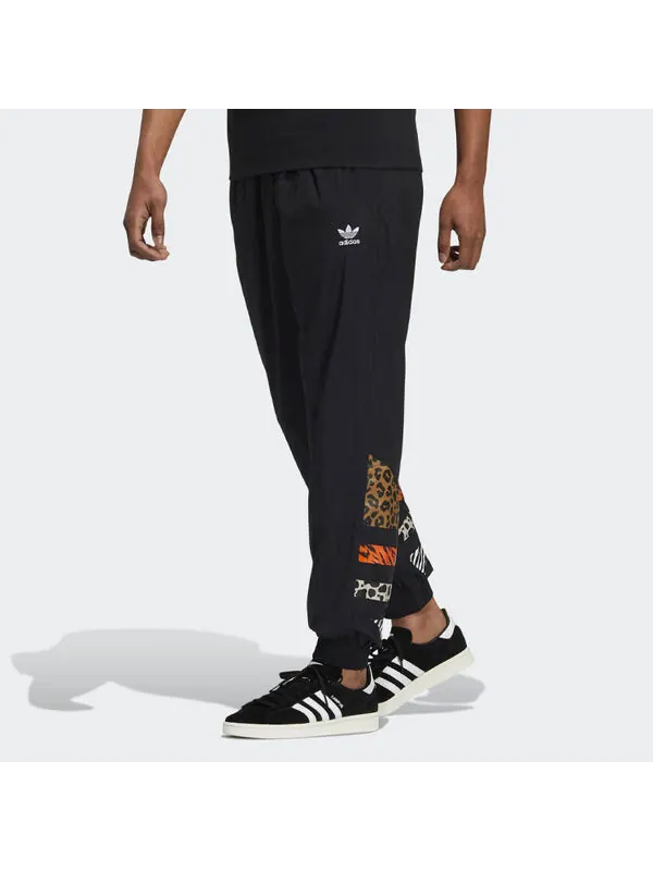 Спортивные штаны adidas originals x Atmos Crossover Leopard print Logo Bundle Feet Sports Pants — изображение 3 из 4, черный