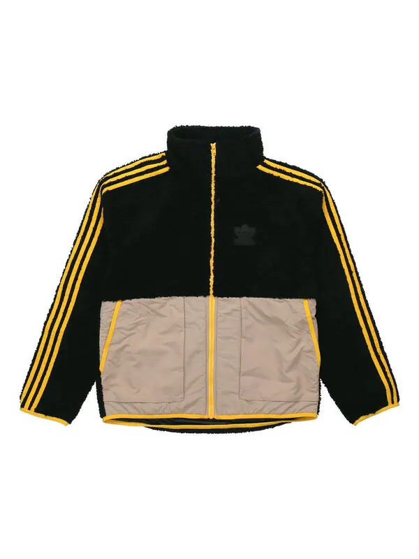 Куртка originals sherpa jacket casual lamb's wool black Adidas — изображение 1 из 4, черный