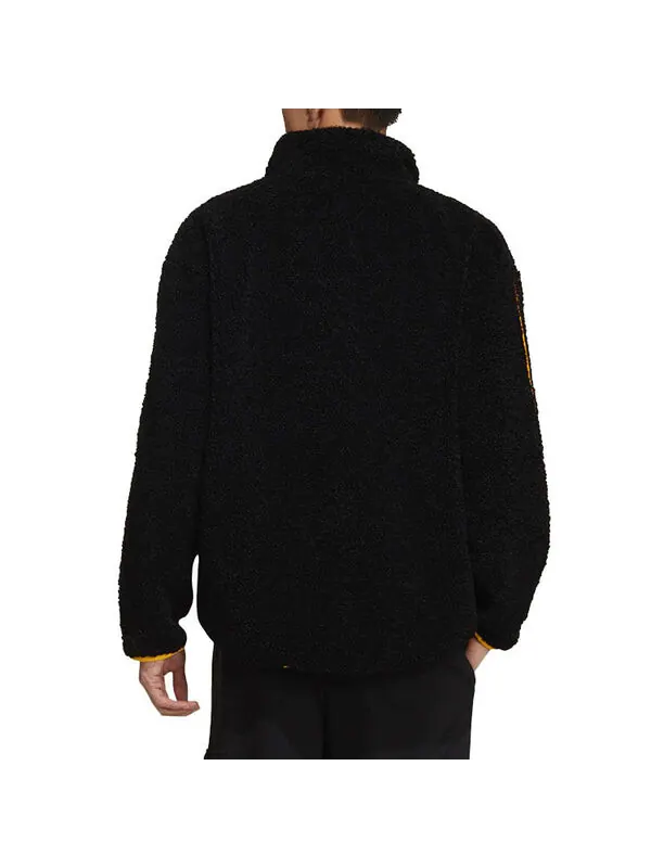 Куртка originals sherpa jacket casual lamb's wool black Adidas — изображение 4 из 4, черный