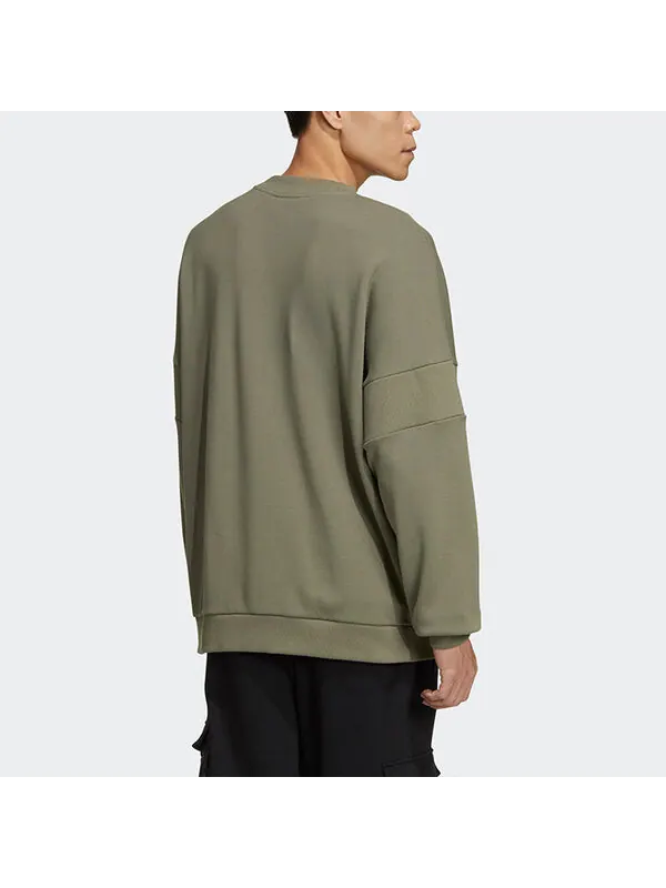 Толстовка adidas originals Embossed Crew Sports Vests For Men Ruins Green — изображение 4 из 4, зеленый