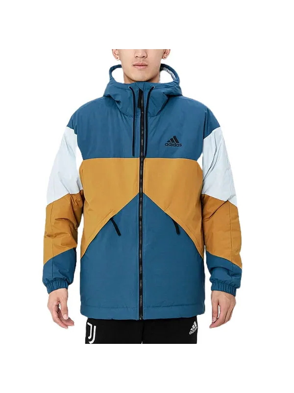 Куртка thermal back to sport jacket 'teal brown white' Adidas — изображение 3 из 3, коричневый/белый