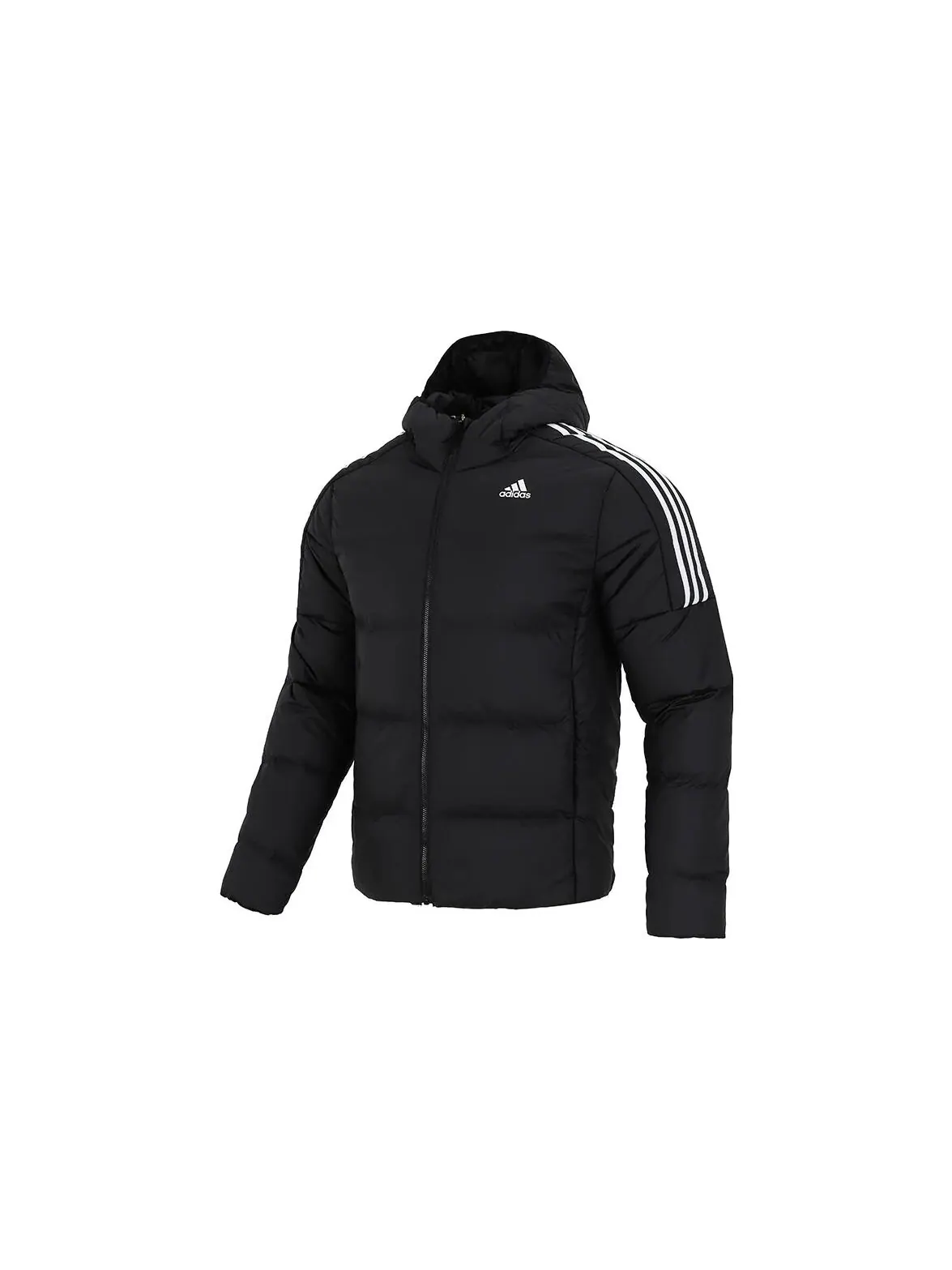 Куртка Adidas Essentials Midweight Down Hooded — изображение 1 из 5, черный
