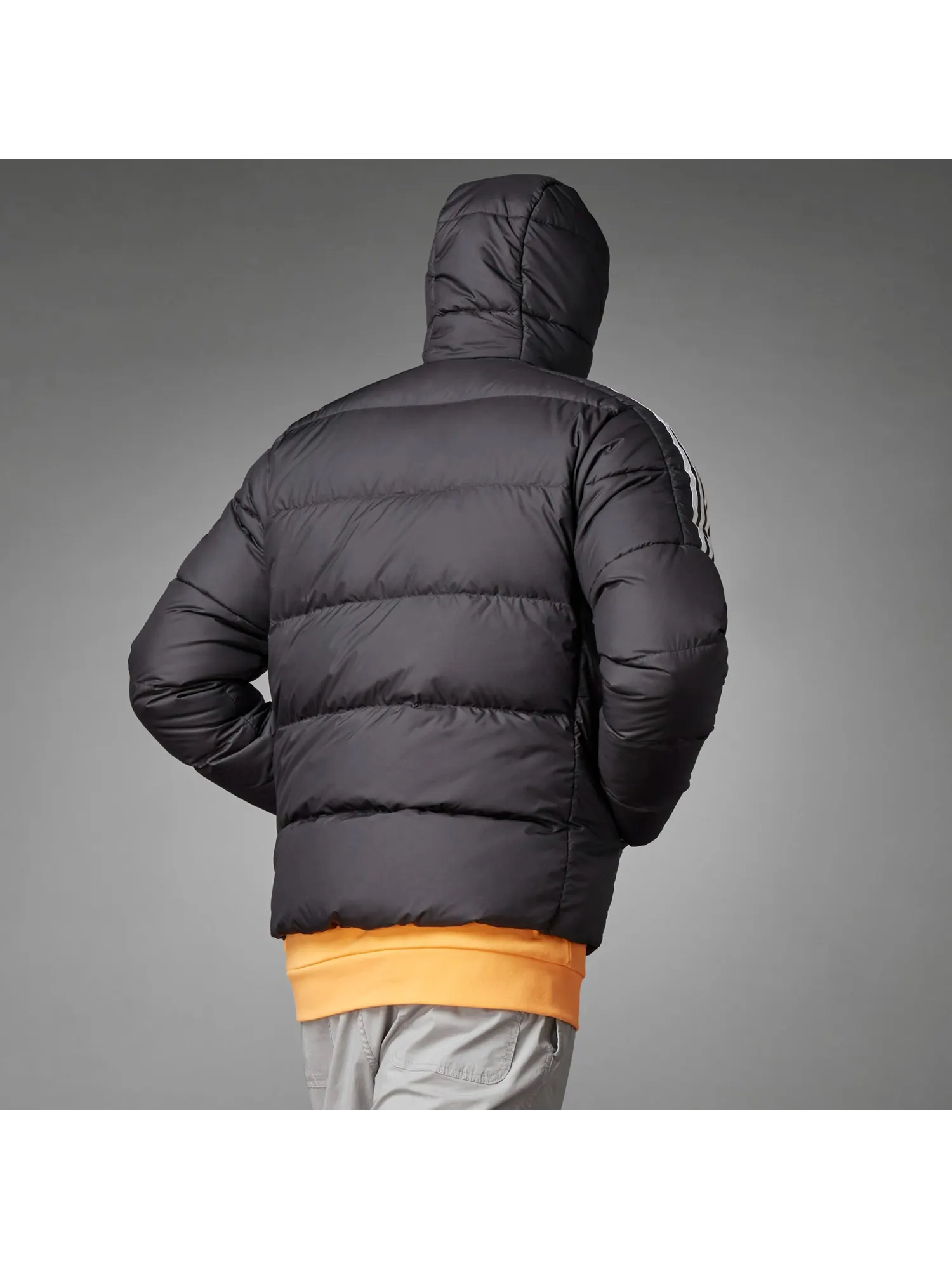 Куртка Adidas Essentials Midweight Down Hooded — изображение 5 из 5, черный