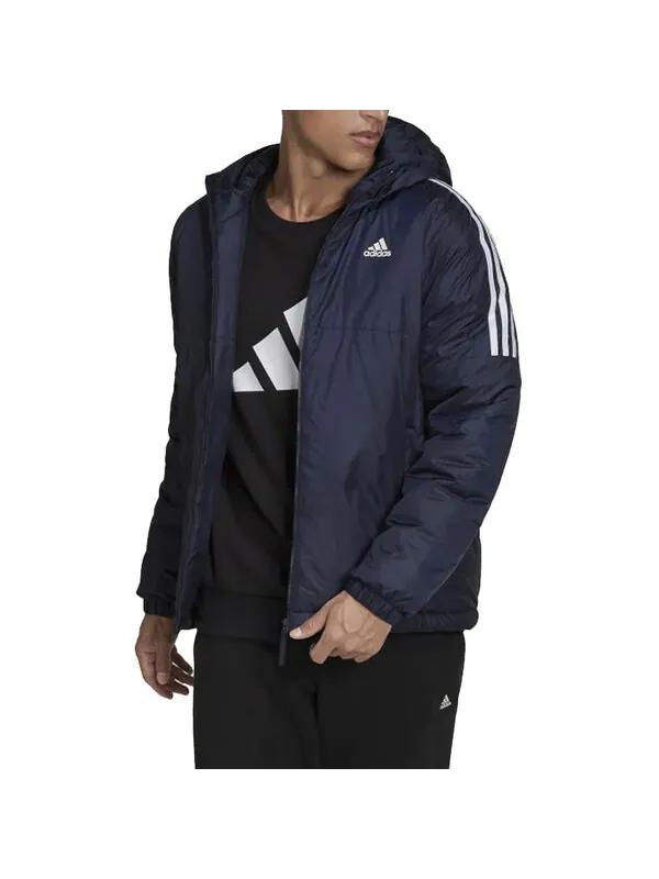 Куртка Essentials утепленная куртка с капюшоном Adidas — изображение 2 из 4, темно-синий