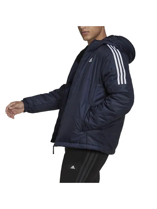 Куртка Essentials утепленная куртка с капюшоном Adidas — изображение 4 из 4, темно-синий