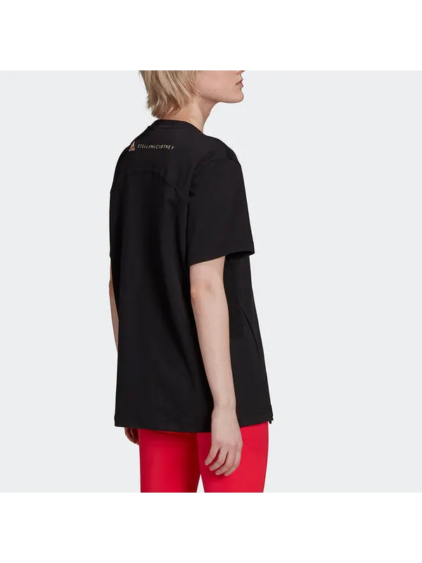 Футболка asmc c tee small logo sports round neck short sleeve black Adidas — изображение 3 из 4, черный