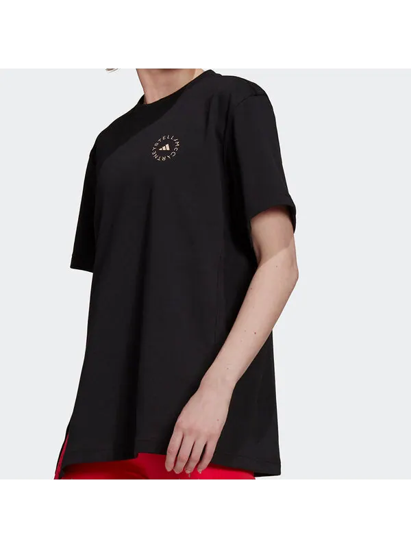 Футболка asmc c tee small logo sports round neck short sleeve black Adidas — изображение 4 из 4, черный