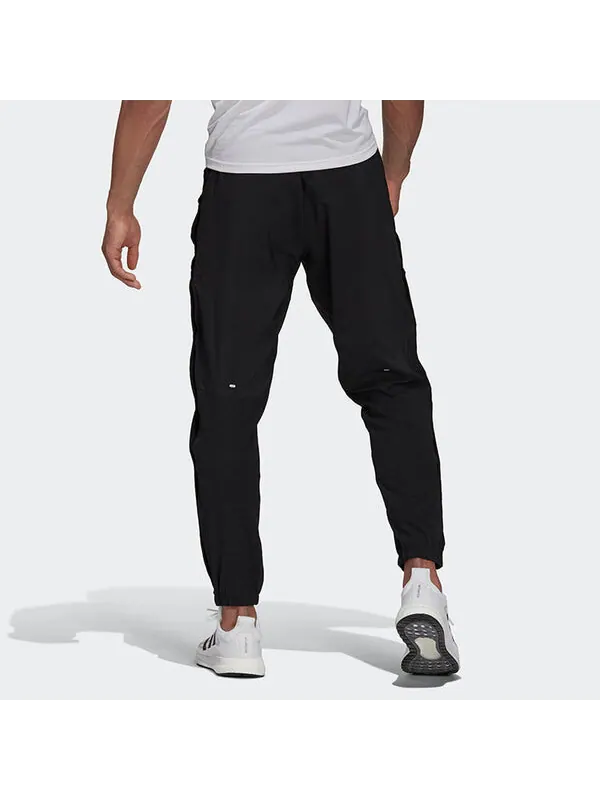Спортивные штаны Men's adidas Fast Snap Pant Running Sports Pants/Trousers/Joggers Black — изображение 3 из 4, черный